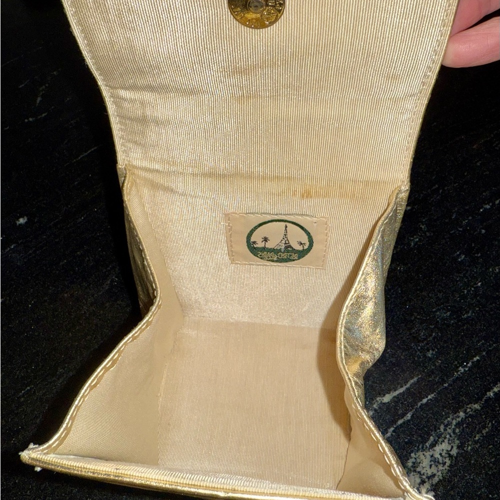 Gold Mini Bags with Structured Box Design - Picture 3 of 9